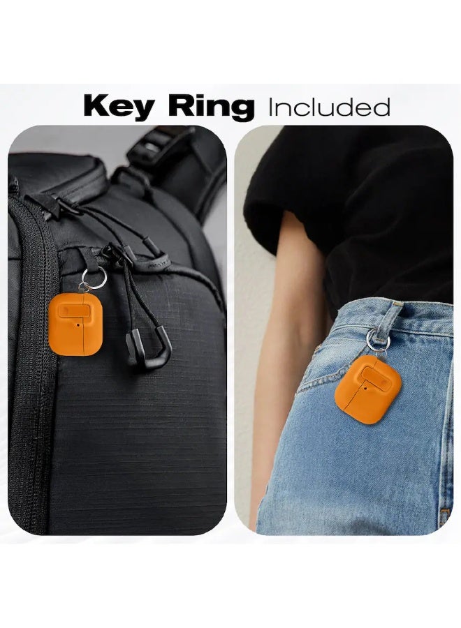 أكاليكس جراب حماية متين وصلب مزود بقفل أمان لسماعات AirPods Pro 2 من الجيل الثاني من Apple - برتقالي - Image 3